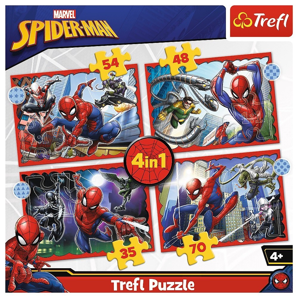 PUZZLE 4W1 SPIDERMAN TREFL 34384